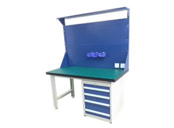 四抽单侧柜挂板工作台BD-GZT-017